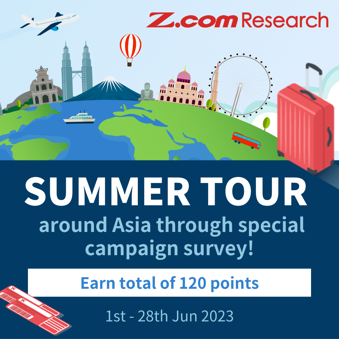 Summer tour around Asia through campaign survey!